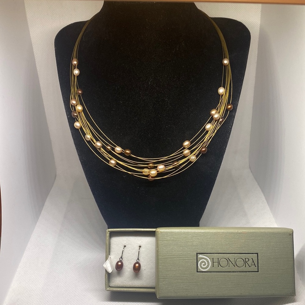 Honora Pearl Necklace & Earrings